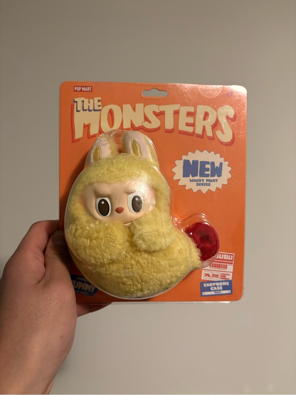 Pop Mart The Monsters Yellow Plush Earphone Case